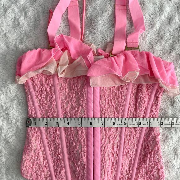 NEW Free People HAH Rose Quartz Pink Seams Like A Princess Romantic Corset Top S - Picture 8 of 8